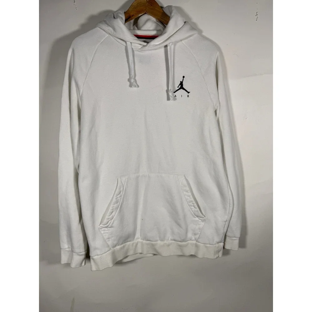 Jordan Mens Jumpman Air Fleece Pullover Hoodie White Large Sportswear Pullover